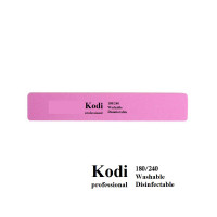 Пилка-баф Kodi Professional 180/240 розовая квадрат